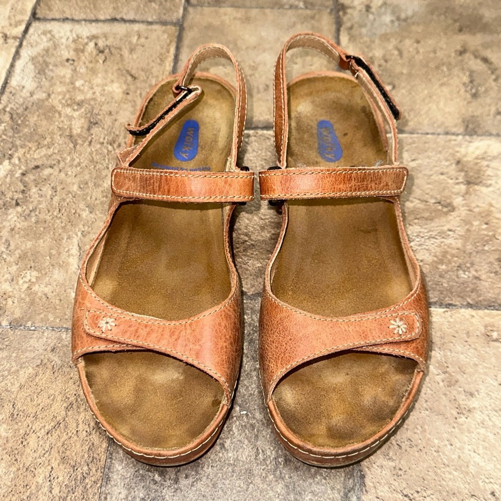 Wolky Leather Sandals Size 40
